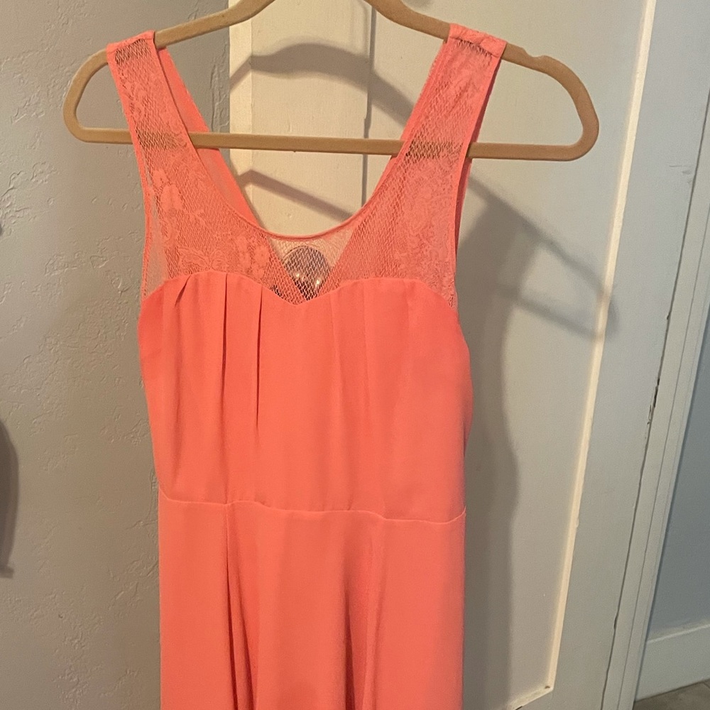 Express Coral Sleeveless Dress